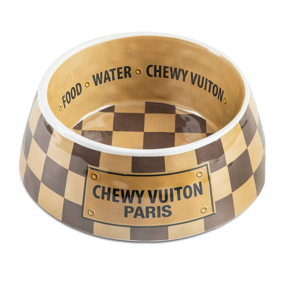 Haute Diggity Dog, Home - Pet,  Checker Chewy Vuiton Dog Bowl