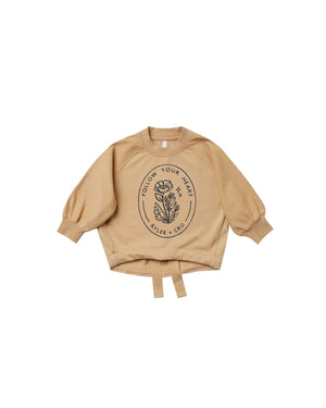 Rylee and Cru, Girl - Shirts & Tops,  Rylee & Cru Follow Your Heart Cinch Sweatshirt