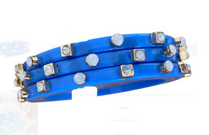 City Girl Jewel Bangles - Light Blue / White - Eden Lifestyle