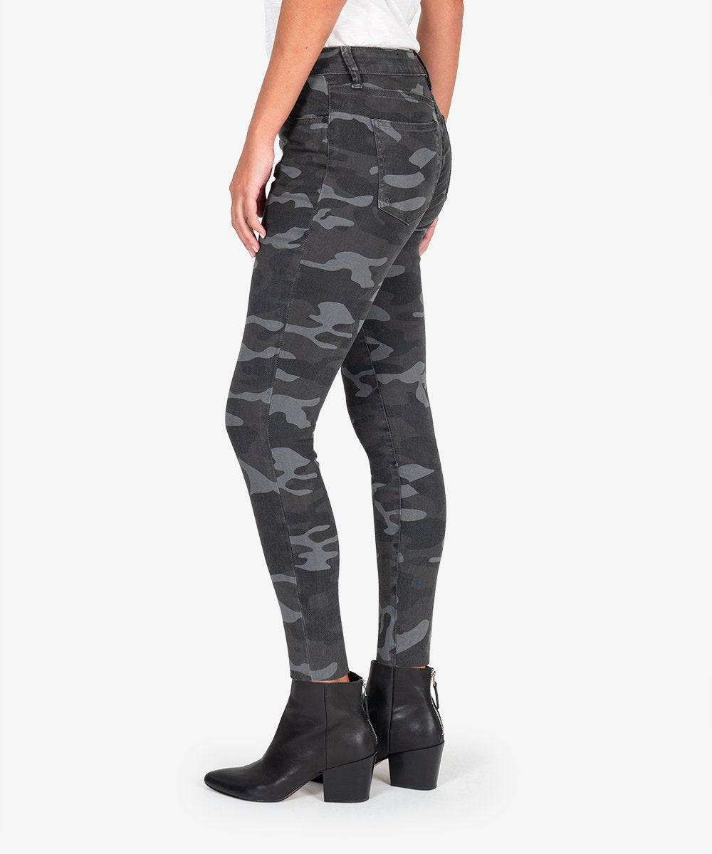 KUT from the Kloth, Women - Denim,  KUT from the Kloth | CONNIE HIGH RISE SLIM FIT ANKLE SKINNY (BLACK/GREY)