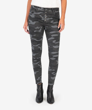 KUT from the Kloth, Women - Denim,  KUT from the Kloth | CONNIE HIGH RISE SLIM FIT ANKLE SKINNY (BLACK/GREY)