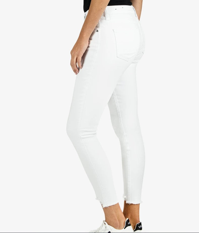 KUT from the Kloth, Women - Denim,  Kut from the Kloth Connie High Rise Ankle Skinny (Optic White)