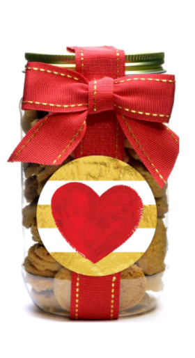 Valentine Chocolate Chip Cookies - Pint Jar - Eden Lifestyle