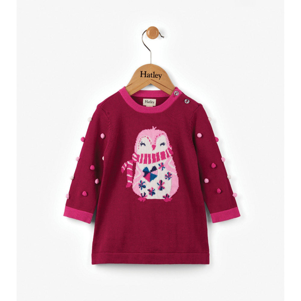 Hatley, Baby Girl Apparel - Dresses,  Hatley Cozy Penguin Mini Sweater Dress