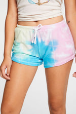 Chaser, Women - Shorts,  Chaser Cozy Knit Seamed Lounge Shorts Tie Dye
