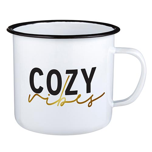 Eden Lifestyle, Home - Drinkware,  Cozy Vibes Enamel Mug