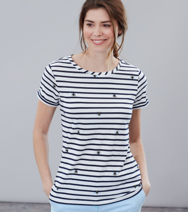 Joules, Women - Tees,  Joules Nessa Print Cream Bee Tee