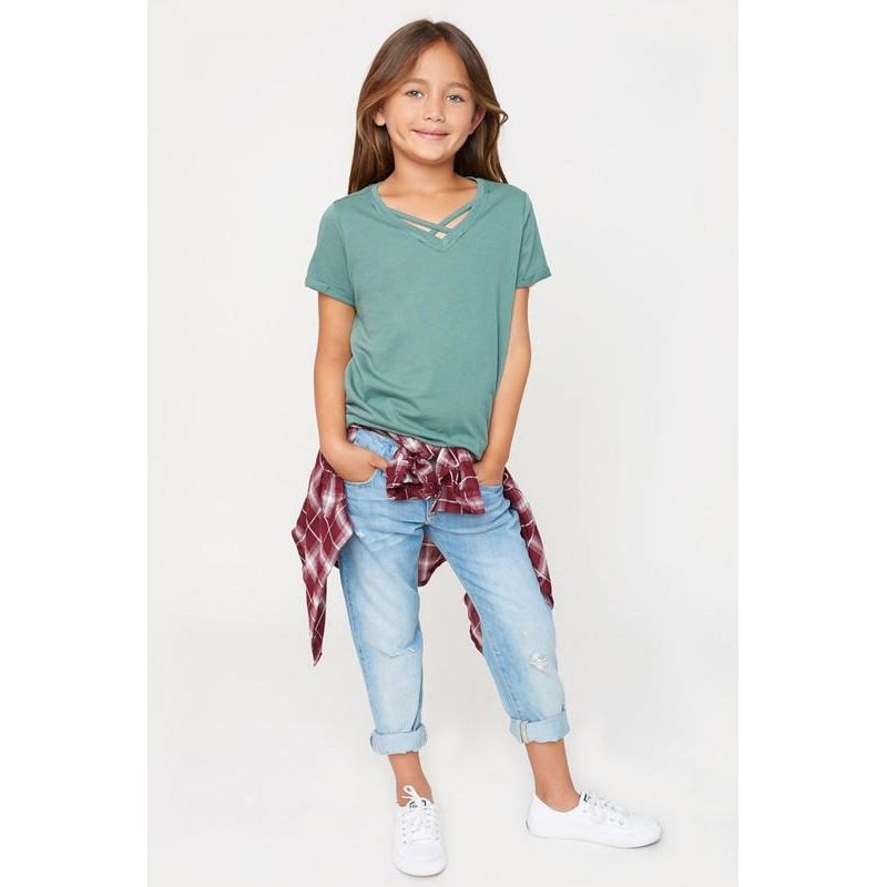 Hayden LA, Girl - Shirts & Tops,  Criss Cross Top