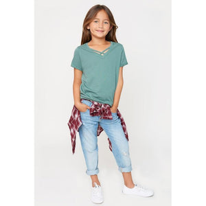 Hayden LA, Girl - Shirts & Tops,  Criss Cross Top