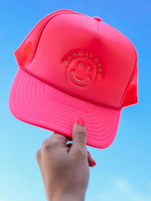 Take it Easy Neon Pink Trucker Hat - Eden Lifestyle