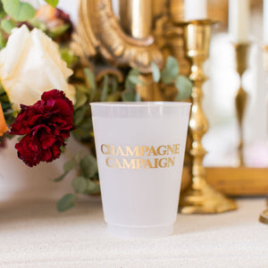 Champagne Campaign Reusable Cups - Set of 10 Cups - Eden Lifestyle