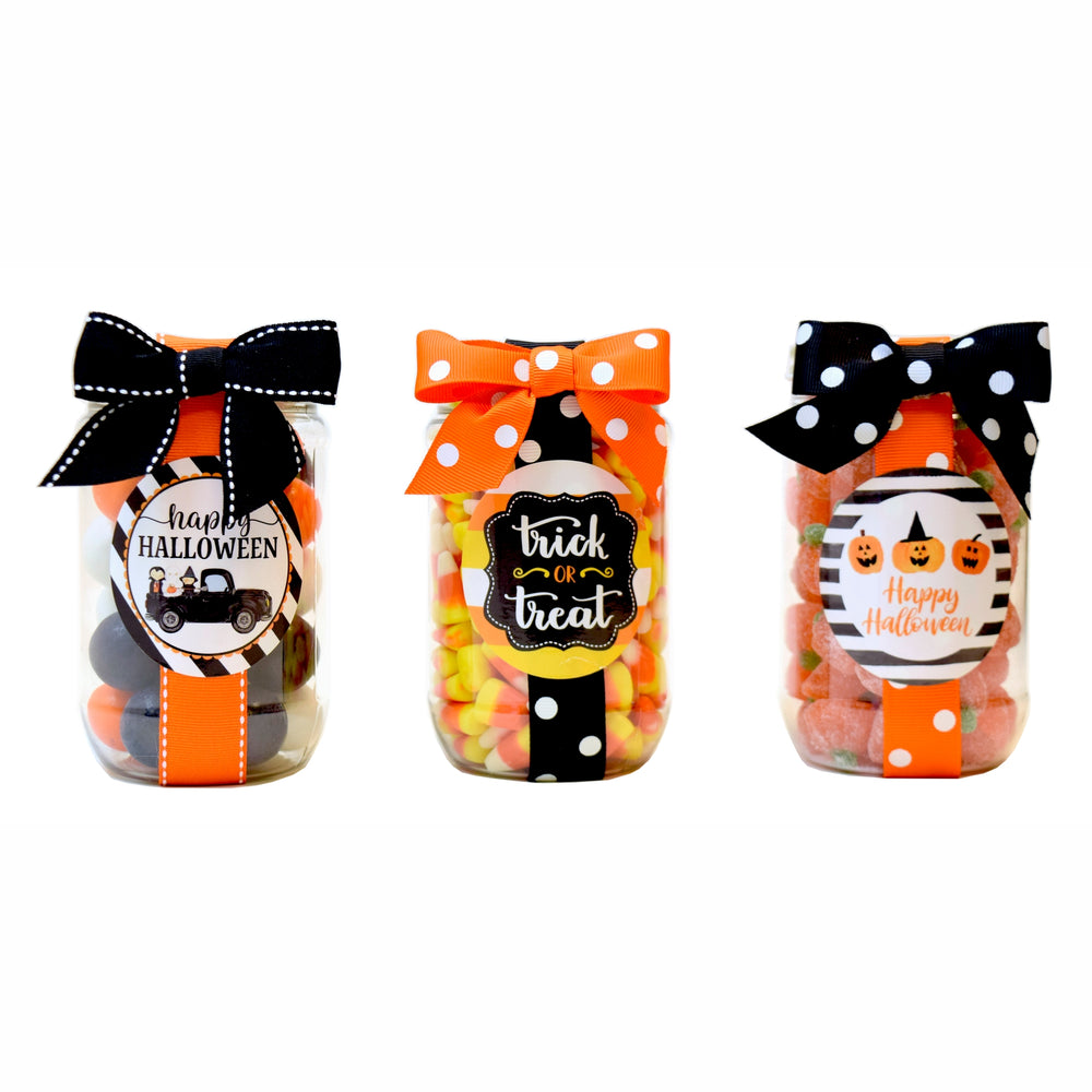 Halloween Candy Plastic Pint Jars - Eden Lifestyle