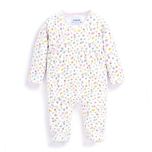 Jojo Maman Bebe, Baby Girl Apparel - One-Pieces,  Pretty Floral Baby Footie