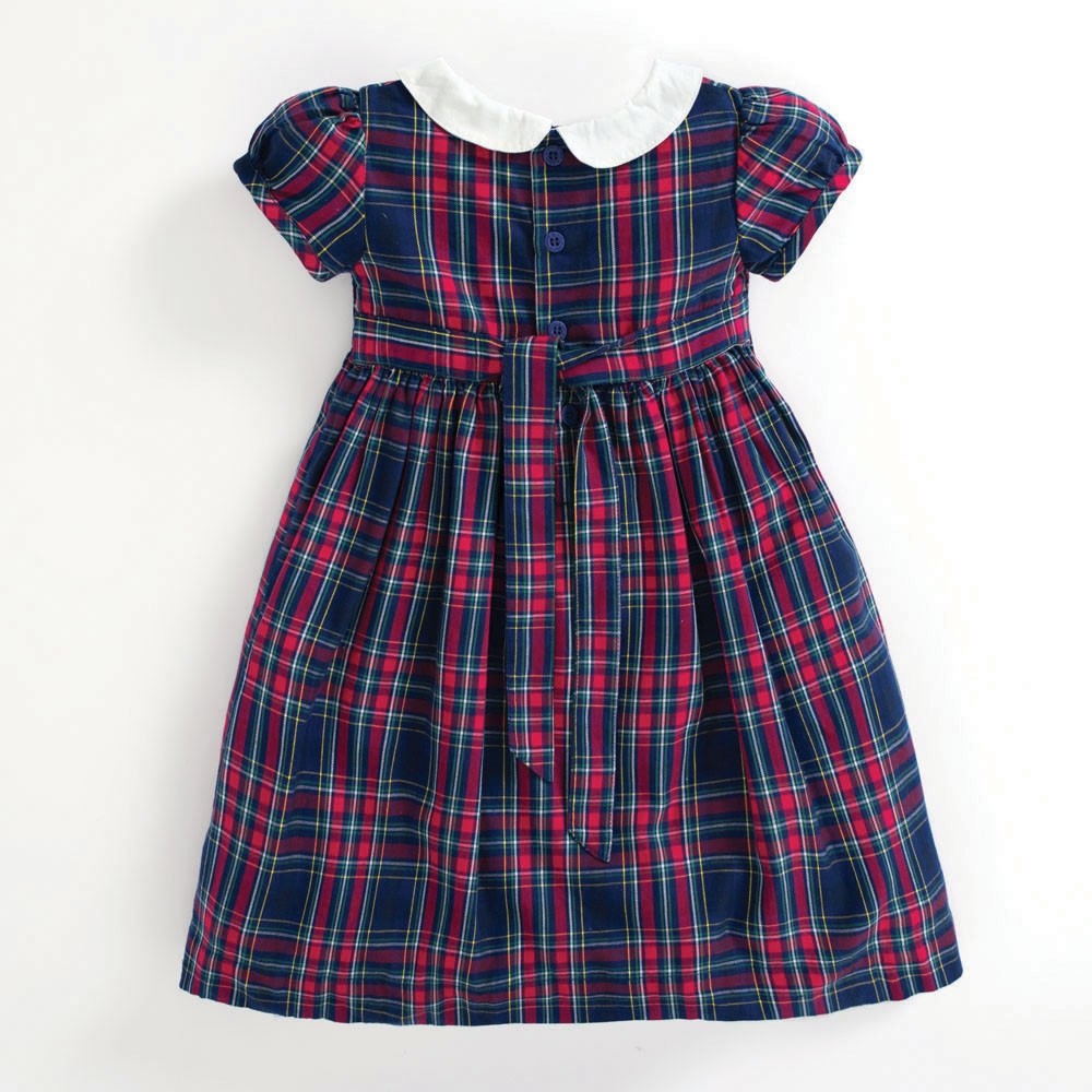 Jojo Maman Bebe, Baby Girl Apparel - Dresses,  Smocked Plaid Party Dress