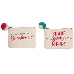 Mud Pie, Home - Decorations,  Mud Pie - Holiday Pom Pouch
