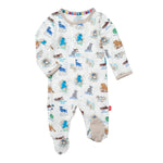 Magnetic Me by Magnificent Baby Dog Days Modal Ruffle Magnetic Parent Favorite Footie - Eden Lifestyle