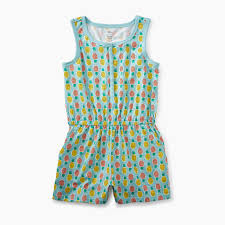 Tea Collection, Girl - Rompers,  Knit Romper - Pineapples