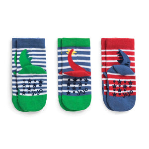 Jojo Maman Bebe, Accessories - Socks,  Jojo Maman Bebe 3-Pack Bright Dino Socks