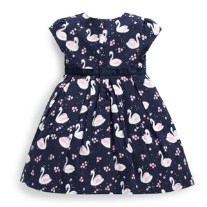 Jojo Maman Bebe, Girl - Dresses,  Navy Swan Party Dress