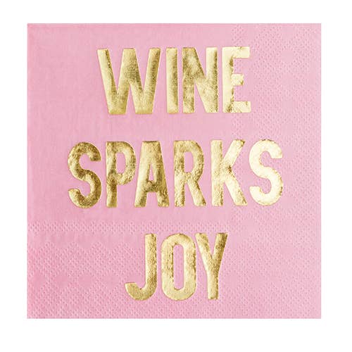 Wine Sparks Joy Cocktail Napkins - 20 Pk. - Eden Lifestyle