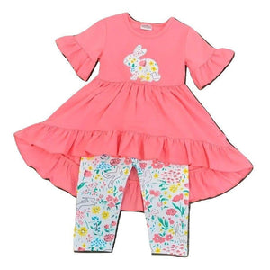 Eden Lifestyle, Baby Girl Apparel - Outfit Sets,  Easter Bunny Ruffle Top Set