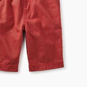 Tea Collection, Boy - Shorts,  Easy Does it Twill Shorts - Rustic Red