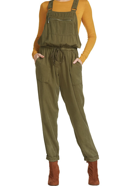 Elan International, Women - Denim,  Olive Jumpsuit Overalls