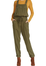 Elan International, Women - Denim,  Olive Jumpsuit Overalls