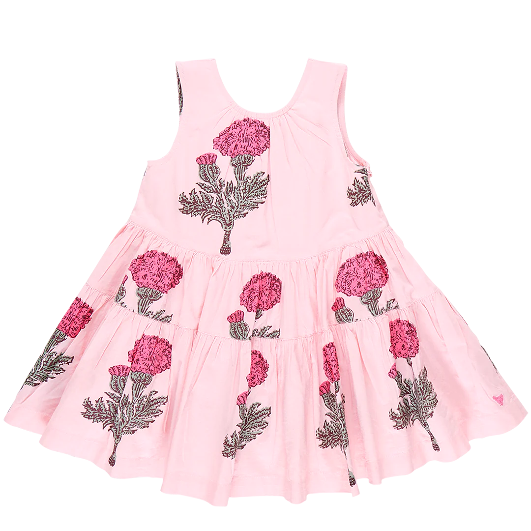 Girls Eloise Dress - Blush Marigold - Eden Lifestyle