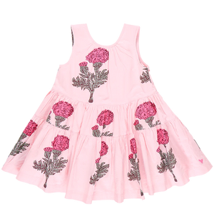 Girls Eloise Dress - Blush Marigold - Eden Lifestyle