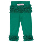 Ruffle Butts, Girl - Leggings,  Emerald Ruffle Leggings