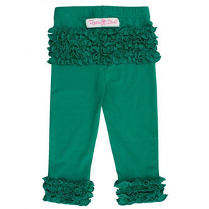 Ruffle Butts, Girl - Leggings,  Emerald Ruffle Leggings