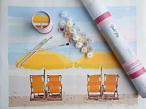 Pink Picasso, Gifts - Care Package,  Paint by Numbers Kit - Beach Bliss