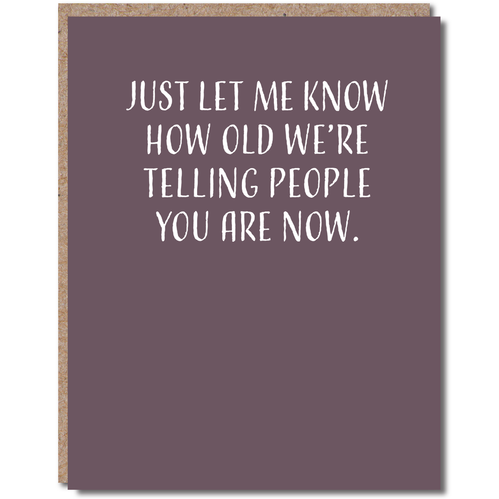What Age? Greeting Card - Eden Lifestyle
