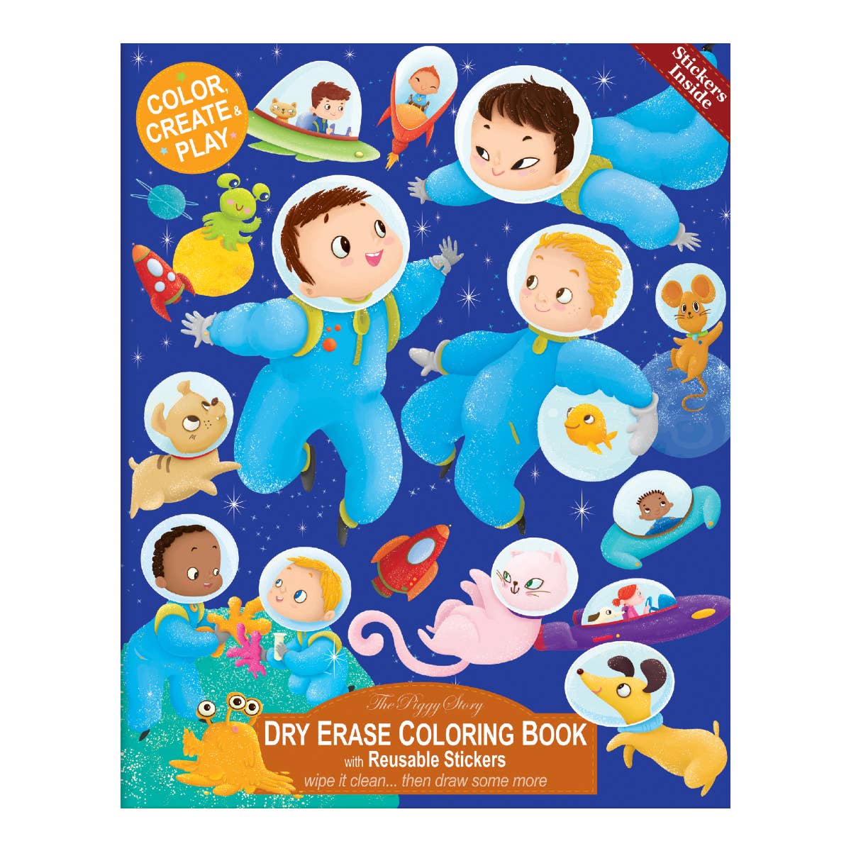 Space Adventure Dry Erase Coloring Book - Eden Lifestyle