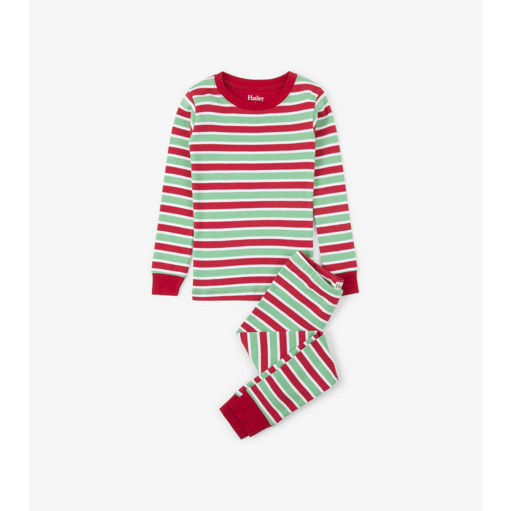 Hatley, Boy - Pajamas,  Hatley Holiday Stripe Organic Cotton Pajama Set
