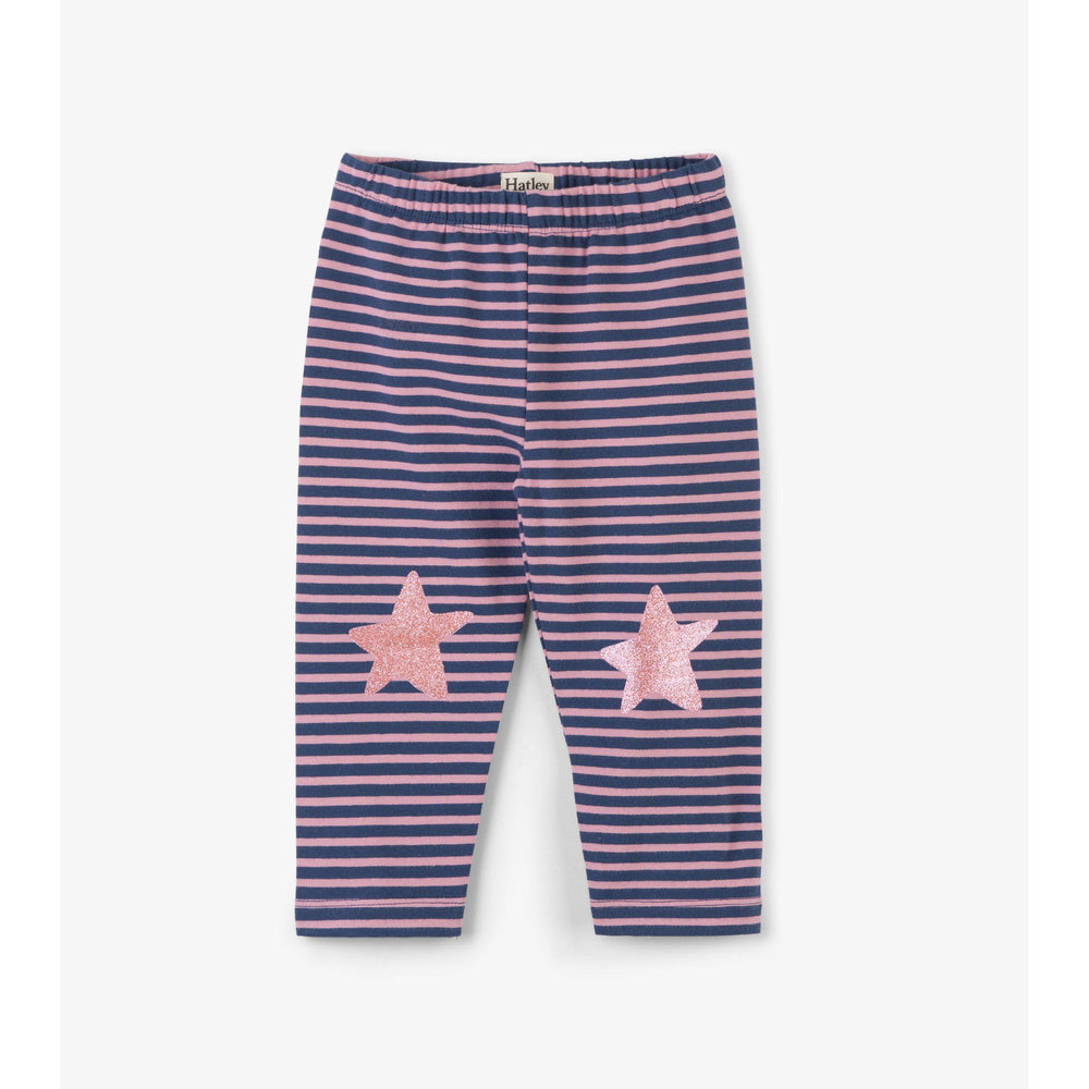 Hatley, Baby Girl Apparel - Leggings,  Hatley Navy Stripe Baby Leggings