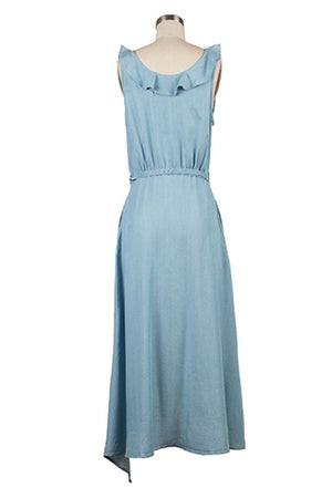 Dacey Ruffle VNeck Maxi - Eden Lifestyle