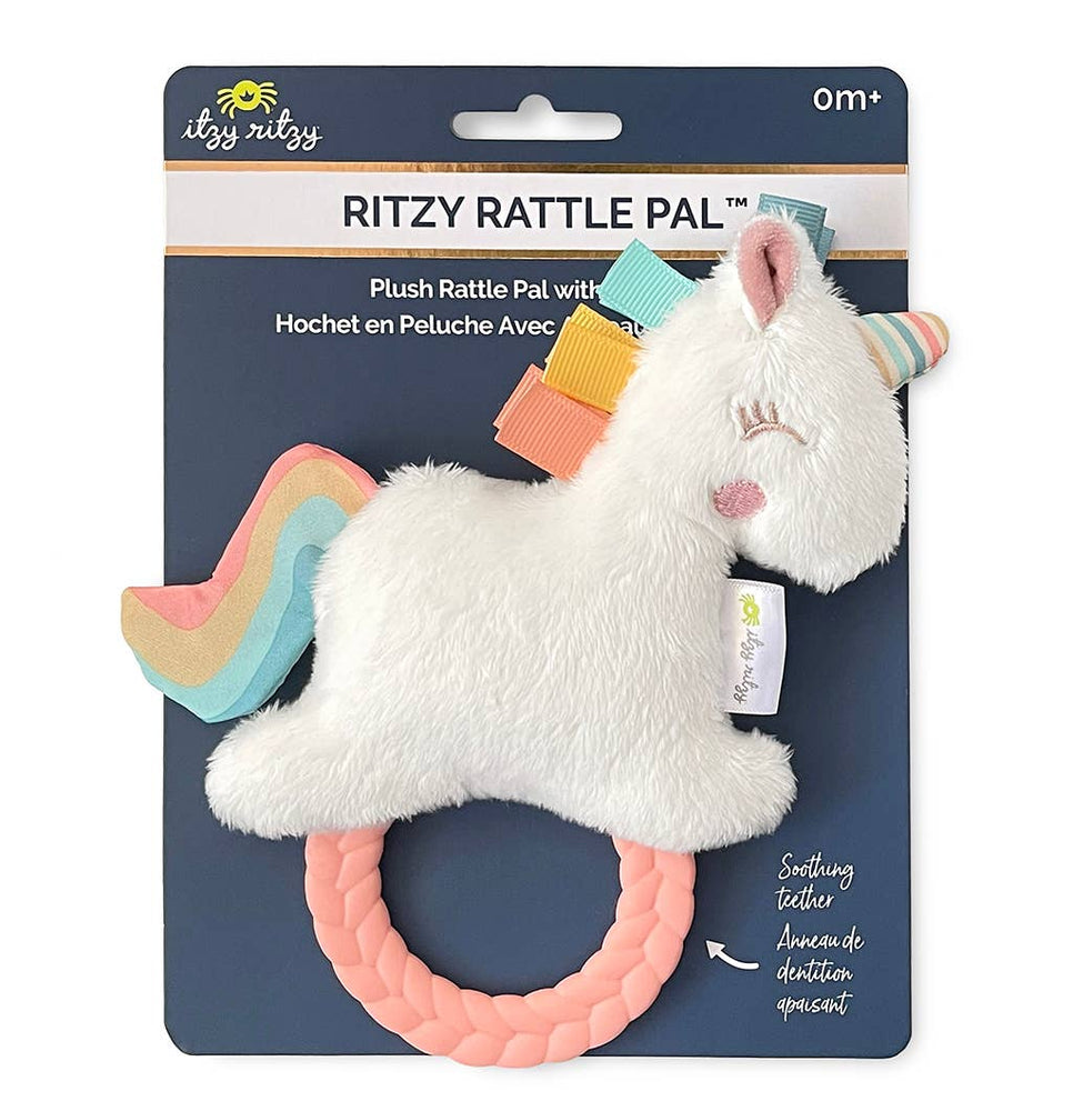 Unicorn Ritzy Rattle Pal™ Plush Rattle Pal with Teether - Eden Lifestyle