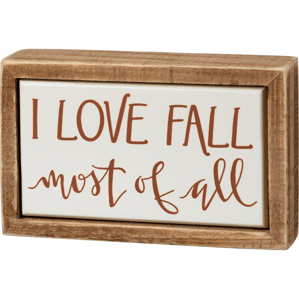 I Love Fall Mini Sign - Eden Lifestyle