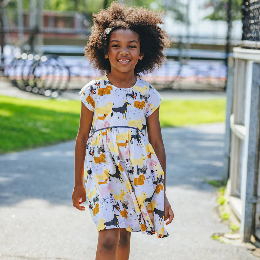 Girls Fatima Dress - Dog Park - Eden Lifestyle