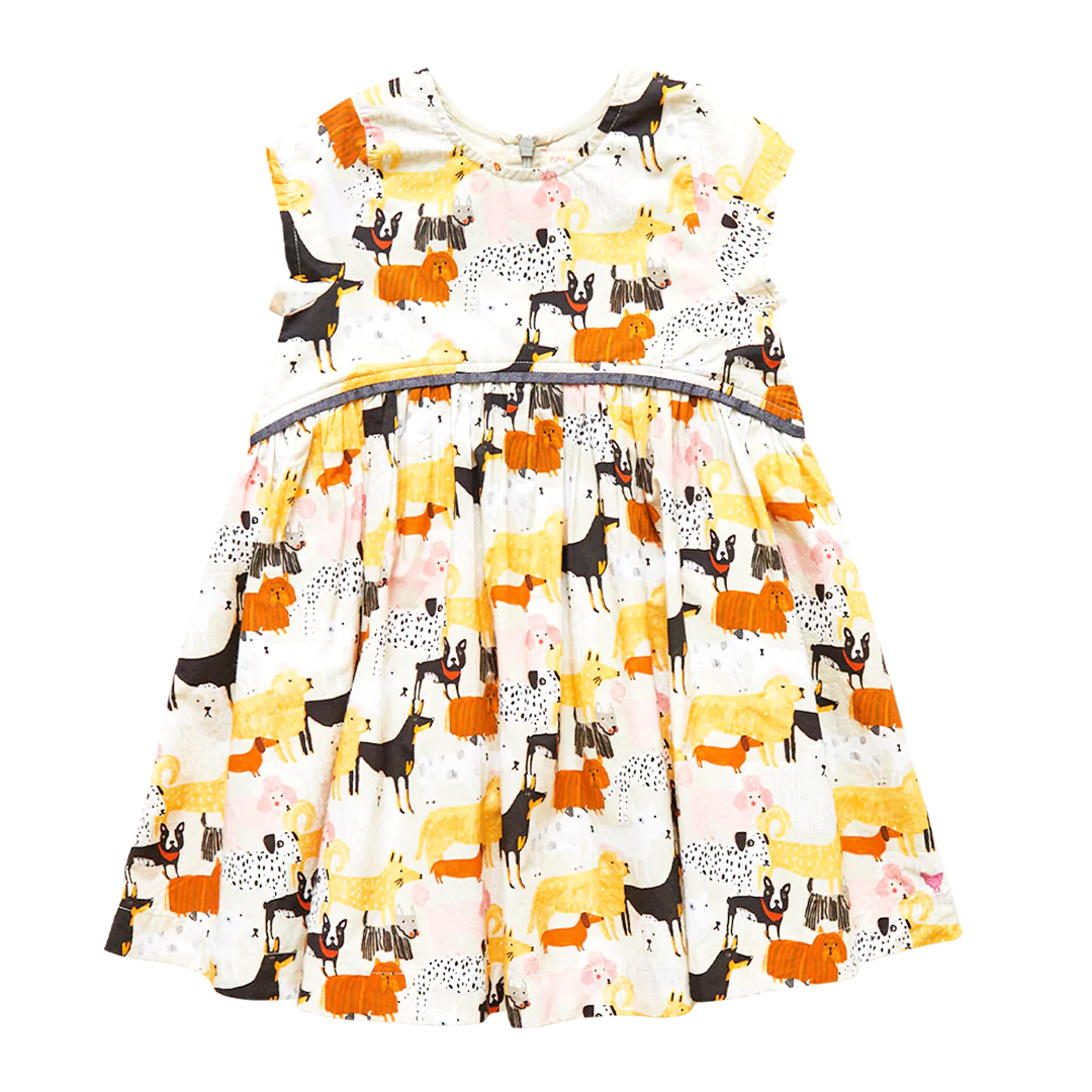 Girls Fatima Dress - Dog Park - Eden Lifestyle