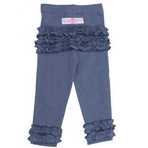 Ruffle Butts, Baby Girl Apparel - Leggings,  Faux Denim Ruffle Leggings