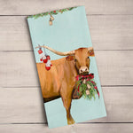Festive Longhorn Tea Towels - Eden Lifestyle
