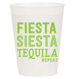 Fiesta Siesta Tequila Repeat Cinco De Mayo - Set of 10 Cups - Eden Lifestyle