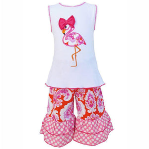 Eden Lifestyle, Baby Girl Apparel - Outfit Sets,  Flamingo Girls Set