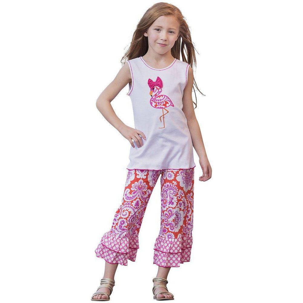 Eden Lifestyle, Baby Girl Apparel - Outfit Sets,  Flamingo Girls Set
