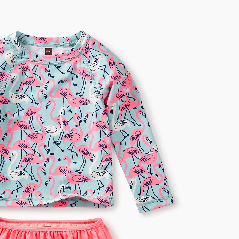 Tea Collection, Baby Girl Apparel - Swimwear,  Flamingos Rash Guard Set