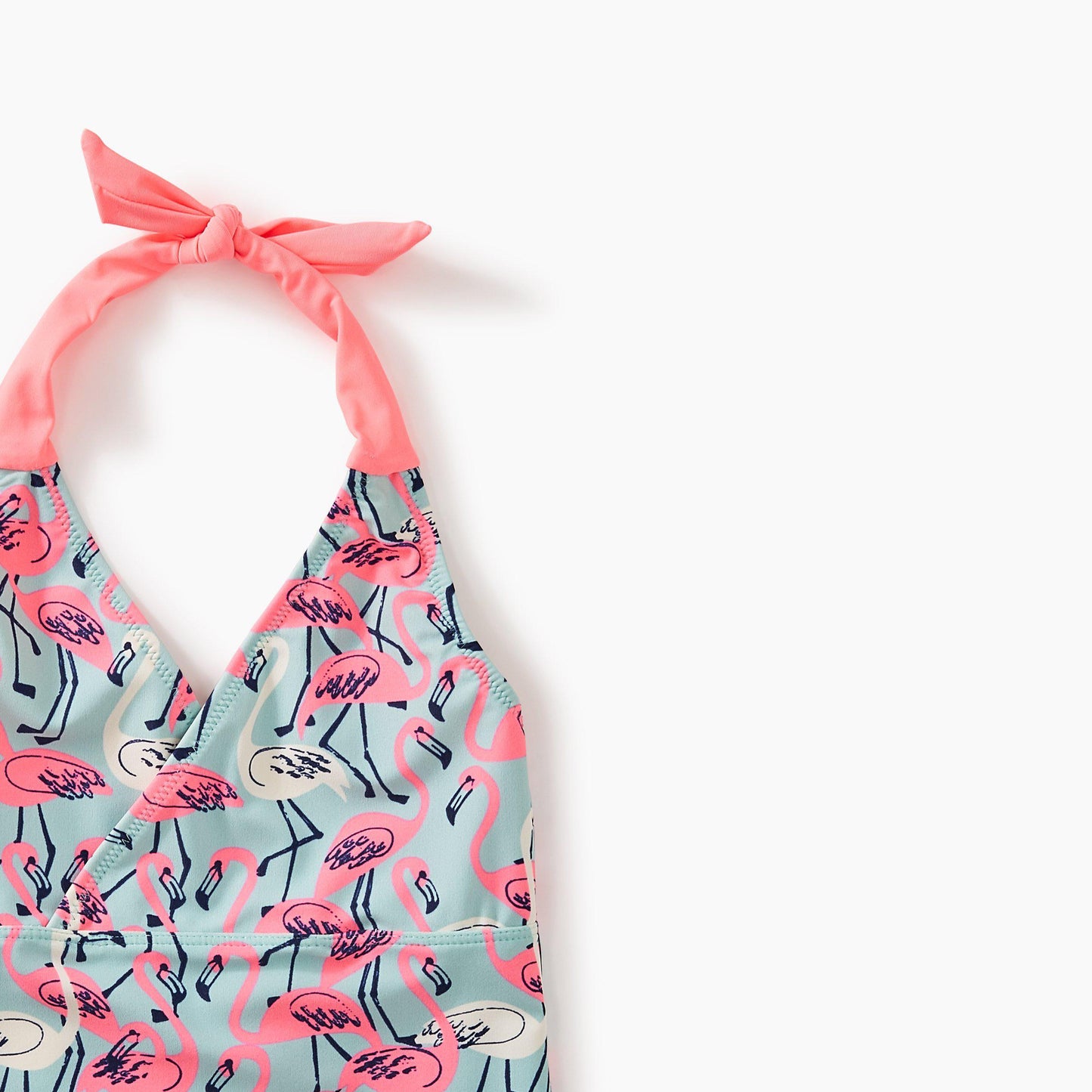 Tea Collection, Girl - Swimwear,  Flamingos Tie Tankini Top