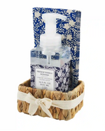 Mud Pie Floral Indigo Soap and Napkin Set - Eden Lifestyle